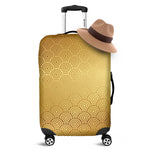 Gold Chinese Pattern Print Luggage Cover