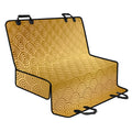Gold Chinese Pattern Print Pet Car Back Seat Cover