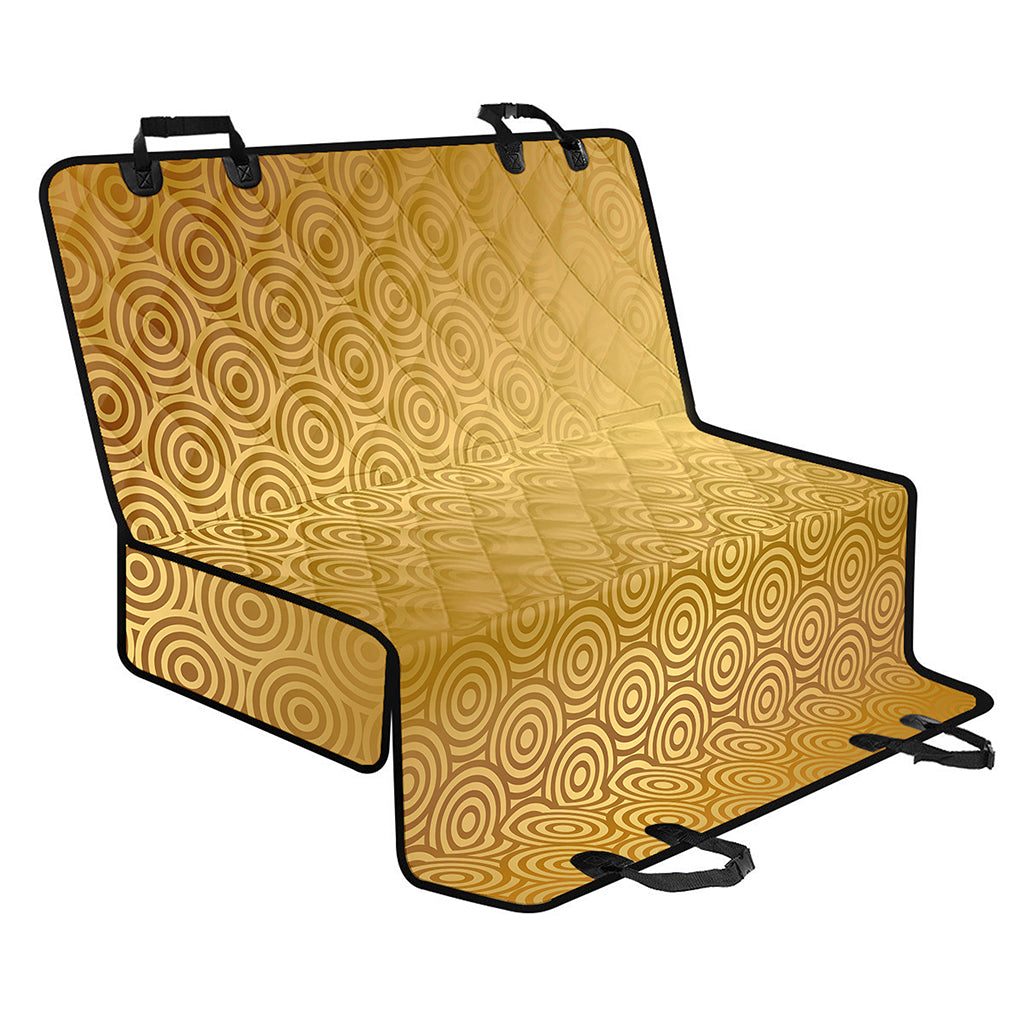 Gold Chinese Pattern Print Pet Car Back Seat Cover