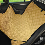 Gold Chinese Pattern Print Pet Car Back Seat Cover