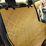 Gold Chinese Pattern Print Pet Car Back Seat Cover