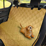 Gold Chinese Pattern Print Pet Car Back Seat Cover