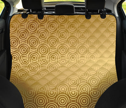 Gold Chinese Pattern Print Pet Car Back Seat Cover