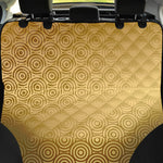 Gold Chinese Pattern Print Pet Car Back Seat Cover