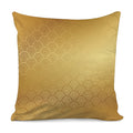Gold Chinese Pattern Print Pillow Cover