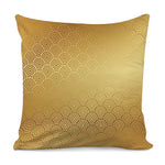Gold Chinese Pattern Print Pillow Cover
