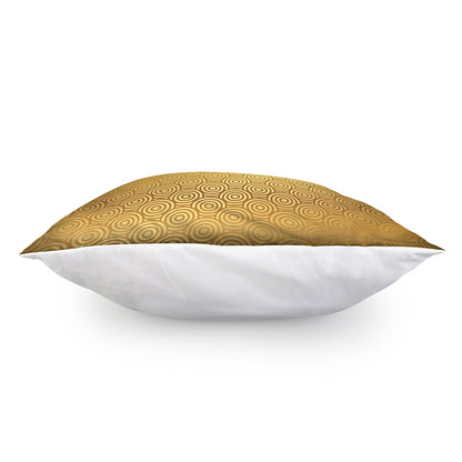 Gold Chinese Pattern Print Pillow Cover