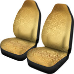Gold Chinese Pattern Print Universal Fit Car Seat Covers