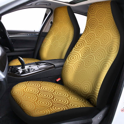 Gold Chinese Pattern Print Universal Fit Car Seat Covers