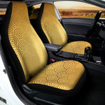 Gold Chinese Pattern Print Universal Fit Car Seat Covers