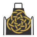Gold Circle Celtic Knot Symbol Print Apron
