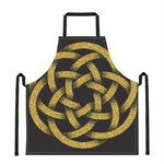 Gold Circle Celtic Knot Symbol Print Apron