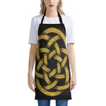 Gold Circle Celtic Knot Symbol Print Apron