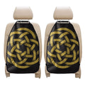 Gold Circle Celtic Knot Symbol Print Car Seat Organizers