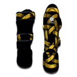 Gold Circle Celtic Knot Symbol Print Muay Thai Shin Guard