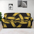 Gold Circle Celtic Knot Symbol Print Sofa Cover