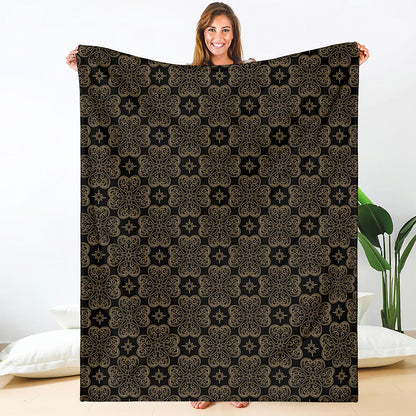Gold Clover St. Patrick's Day Print Blanket