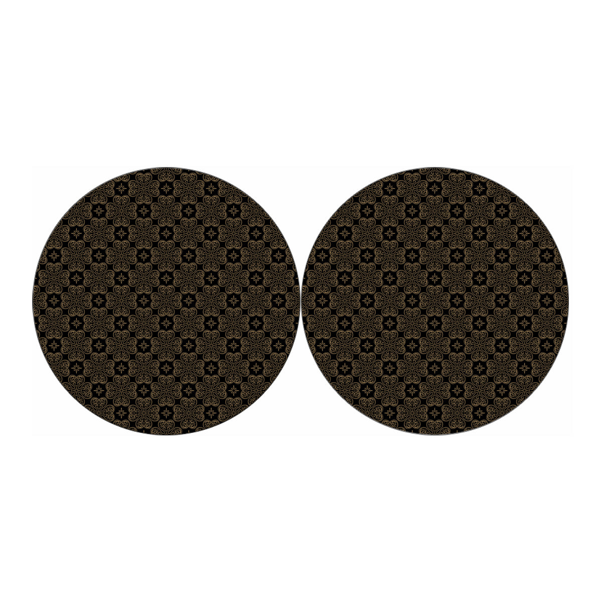Gold Clover St. Patrick's Day Print Car Coasters