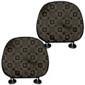 Gold Clover St. Patrick's Day Print Car Headrest Covers