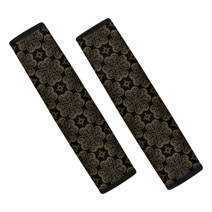 Gold Clover St. Patrick's Day Print Car Seat Belt Covers