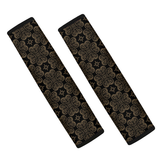 Gold Clover St. Patrick's Day Print Car Seat Belt Covers
