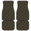 Gold Clover St. Patrick's Day Print Front and Back Car Floor Mats