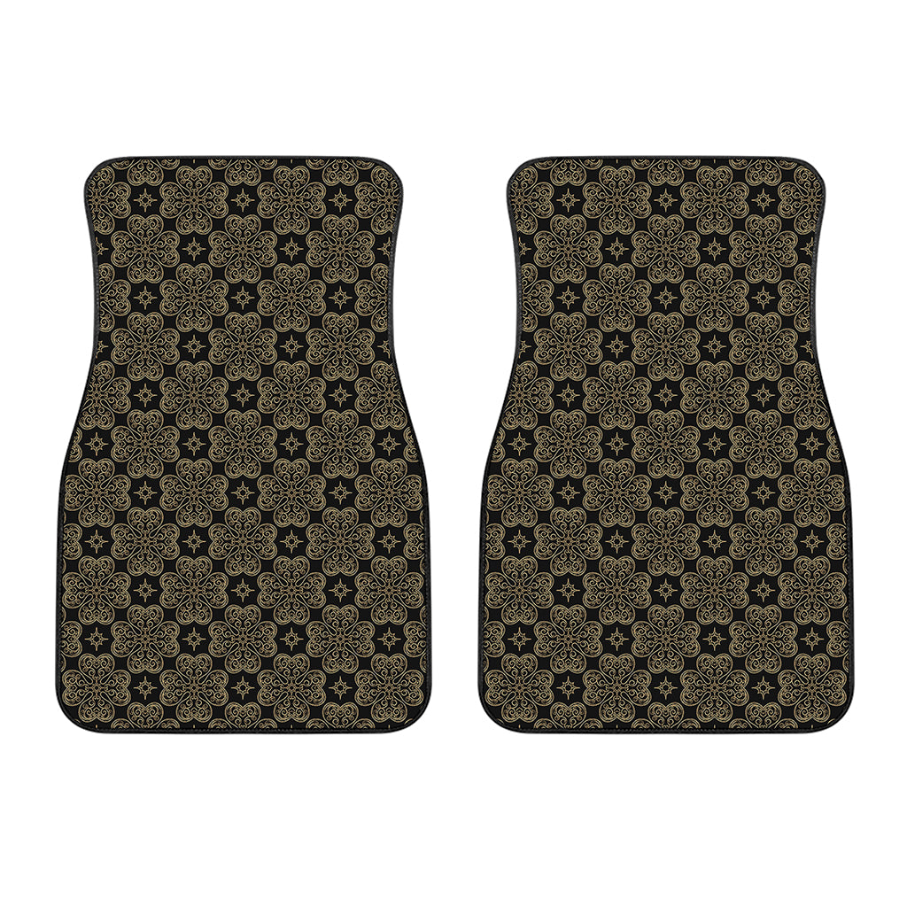 Gold Clover St. Patrick's Day Print Front Car Floor Mats