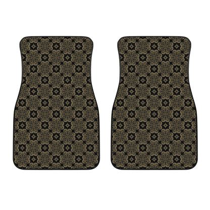 Gold Clover St. Patrick's Day Print Front Car Floor Mats