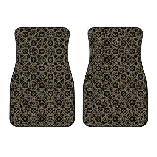 Gold Clover St. Patrick's Day Print Front Car Floor Mats