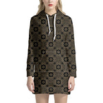 Gold Clover St. Patrick's Day Print Hoodie Dress