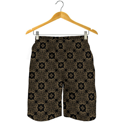 Gold Clover St. Patrick's Day Print Men's Shorts
