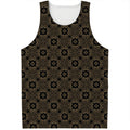Gold Clover St. Patrick's Day Print Men's Tank Top