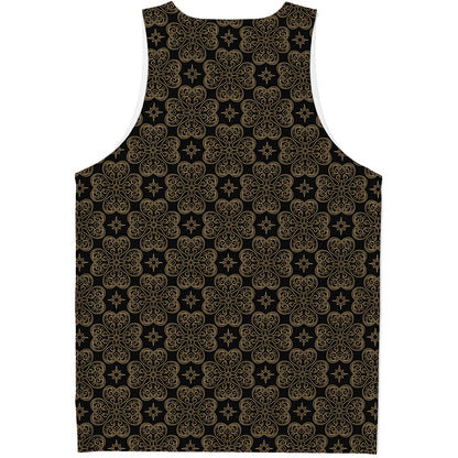 Gold Clover St. Patrick's Day Print Men's Tank Top