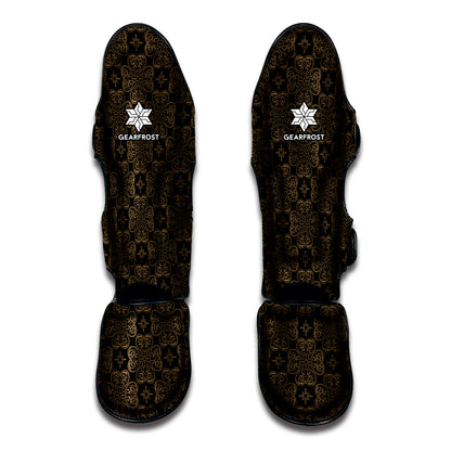 Gold Clover St. Patrick's Day Print Muay Thai Shin Guard