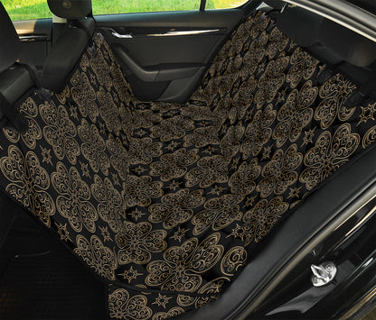 Gold Clover St. Patrick's Day Print Pet Car Back Seat Cover