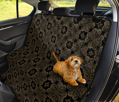 Gold Clover St. Patrick's Day Print Pet Car Back Seat Cover