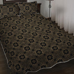 Gold Clover St. Patrick's Day Print Quilt Bed Set
