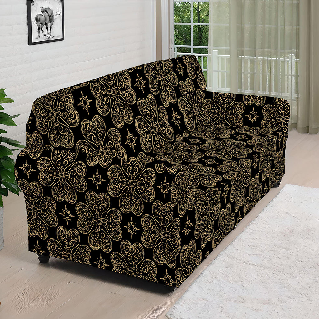Gold Clover St. Patrick's Day Print Sofa Cover