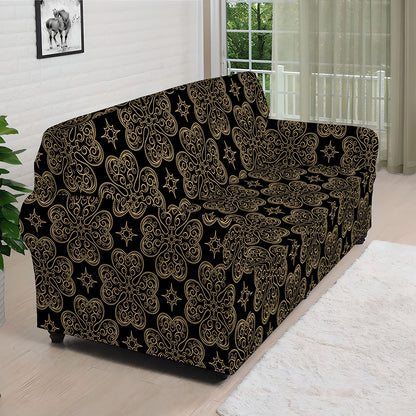 Gold Clover St. Patrick's Day Print Sofa Cover