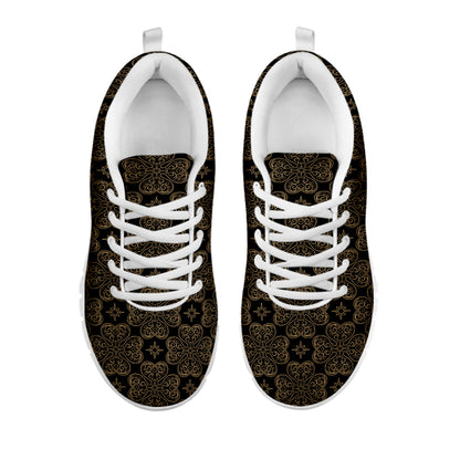 Gold Clover St. Patrick's Day Print White Sneakers