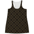 Gold Clover St. Patrick's Day Print Women's Racerback Tank Top