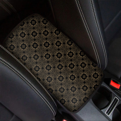 Gold Clover St. Patrick's Day Print Car Center Console Cover