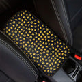 Gold Crown Pattern Print Car Center Console Cover