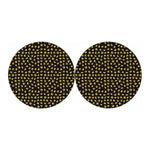 Gold Crown Pattern Print Car Coasters