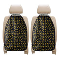 Gold Crown Pattern Print Car Seat Organizers