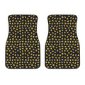 Gold Crown Pattern Print Front Car Floor Mats