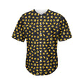 Gold Crown Pattern Print Men's Baseball Jersey