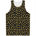 Gold Crown Pattern Print Men's Tank Top