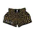 Gold Crown Pattern Print Muay Thai Boxing Shorts