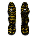 Gold Crown Pattern Print Muay Thai Shin Guards